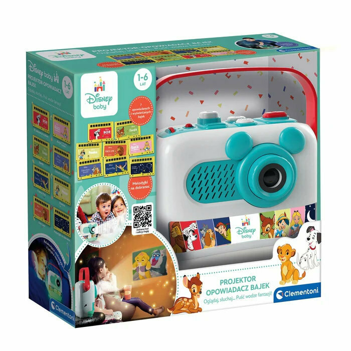 Clementoni Projektor - opowiadacz bajek, Disney baby, zabawka interaktywna