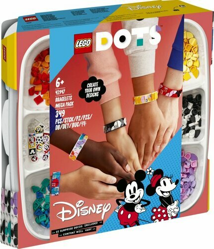 LEGO 41947 DOTS Mega-paczka bransoletek Mickey i Przyjaciele