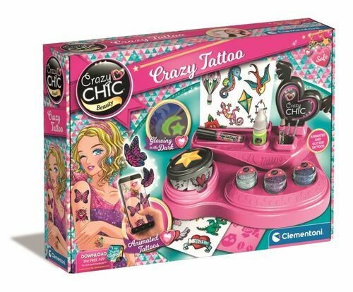 Crazy chic Szalone tatuaże, zestaw do robienia tatuaży Clementoni