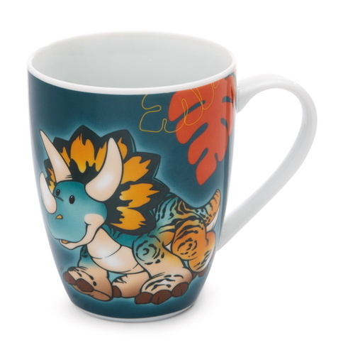 NICI 49471 Kubek porcelanowy dinozaur Cerastupsy 310ml, papierowa banderola