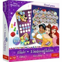 Chińczyk\Węże i drabiny, gra 2w1, Disney Princess, Bella, Kopciuszek, Jasmine