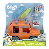 Bluey, Rodzinne auto Heeler, samochód z bajki Bluey z figurka taty Bandit