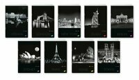 Zeszyt A5 80k linia miękka okładka CITIES BY NIGHT różne wzory