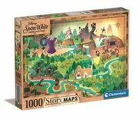 Clementoni Puzzle 1000el Story Maps Snow white Królewna Śnieżka 