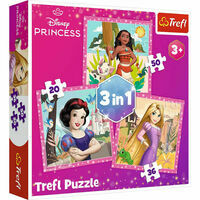 Puzzle 3w1 Piękne kwiaty. Disney Princess 34875 Trefl