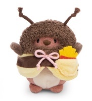 NICI 61142 Maskotka Miś Nomo 8cm z frytkami i kostiumem pszczółki w pudełku prezentowym MyMochi