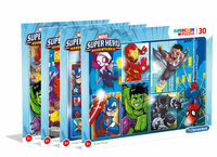 Clementoni Puzzle 30 elementów ramkowe Super Hero Adventures 22703 różne wzory