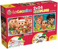 Puzzle dwustronne podłogowe 2x24el. Dzień zaczyna się od piosenki 91102 Cocomelon