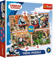 Puzzle Podróże Po Świecie 4w1 Tomek i Przyjaciele Trefl