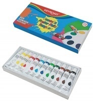 Farby tempera 12 kolorów 12 ml KEYROAD