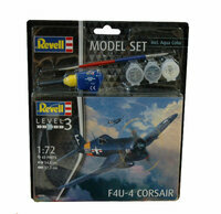 Model samolotu do sklejania 1:72, F4U-4 Corsair Revell +3 farbki, pędzelek, klej
