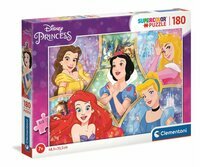 Puzzle 180el Princess, Syrenka Ariel, Kopciuszek, Bella, Śnieżka