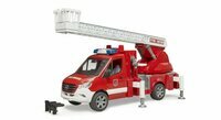 Wóz strażacki z drabiną obrotową, pompą i modułem świetlno-dźwiękowym Mercedes Sprinter BRUDER 02673