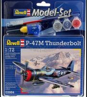 Model samolotu do sklejania 1:72, P-47M Thunderbolt Revell + 3 farbki, pędzelek, klej