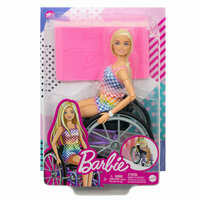 Barbie Fashonistas, Lalka na wózku, Strój w kratkę HJT13