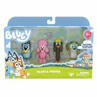 Bluey, Figurki 4-pak, Przyjaciele z bajki Bluey