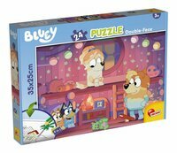 Puzzle podłogowe dwustronne M-Plus z kolorowanką 24el Bluey Story Time