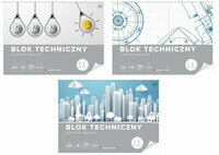 Blok techniczny A3 10k 170g różne wzory