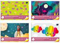 Papier kolorowy samoprzylepny B5 8 kartek, mix wzorów