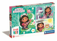 Clementoni Puzzle 3x48e,  Koci Domek Gabi, Gabby's Dollhouse 25290