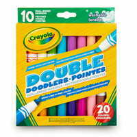 Zmywalne flamastry dwustronne Doodlers 20 kolorów Crayola