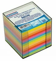 Kostka papierów kolorowych nieklejona w pudełku 90 x 90 mm 800 kartek neon