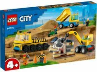 LEGO 60391 CITY, Ciężarówki i dźwig z kulą wyburzeniową