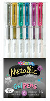 Długopisy żelowe 6 kolorów metalic Colorino