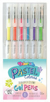 Długopisy żelowe 6 kolorów pastel Colorino