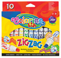 Flamastry Zig Zag 10 kolorów Colorino Kids