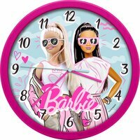 Zegar ścienny Barbie dla dziewczynki 25 cm