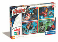 Puzzle 4w1 Avengers Marvel, Hulk, Thor, Ironman, Kapitan Ameryka