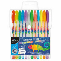 Długopisy żelowe 12 kolorów KIDEA