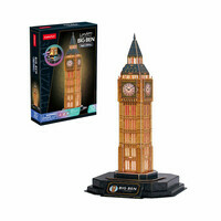 Puzzle 3D LED Big Ben 32el, wersja nocna, Cubic Fun