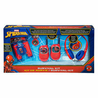 Spiderman Zestaw przygoda 5w1: latarka, kompas, lornetka, walkie talkie, słuchawki SM-V302, Marvel