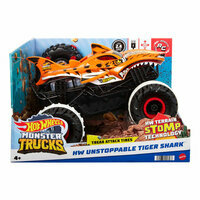 Hot Wheels, Monster Truck, Terenowe auto zdalnie sterowane, Niepowstrzymany Tiger Shark 1:15