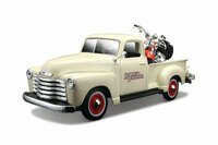 Zestaw MAISTO 32194 HD Chevrolet 3100 Pick-up + Harley Davidson FLSTS 1:24