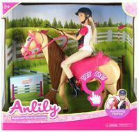 Lalka z koniem i akcesoriami, Anily 29 cm