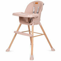 Drewniane krzesełko do karmienia pastelowy róż, 4w1 EATAN WOOD Kidwell