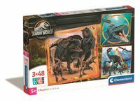 Clementoni Puzzle 3x48el SuperColor square Jurassic World