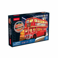 Puzzle 3D Londyński autobus, LED Cubic Fun