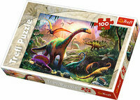 Puzzle 100 elementów Świat dinozaurów, Trefl