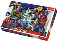 Puzzle 160 elementów Spider-Man na ratunek, Marvel Trefl