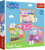 Puzzle 3w1 Pomysłowa Świnka Peppa 34852