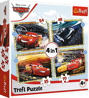 Puzzle 4w1 Auta 3, Cars McQueen 
