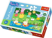 Puzzle 60 elementów Świnka Peppa Wakacyjna zabawa 17326