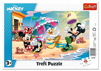 Puzzle ramkowe 15 elementów Zabawy na plaży Miki 31390