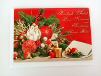 Karnet złoty Boże Narodzenie (stroik świateczny)