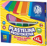 Plastelina prostokątna XXL 12 kolorów ASTRA