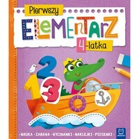 Pierwszy elementarz 4-latka, Nauka, zabawa, wycinanki, naklejki, piosenki